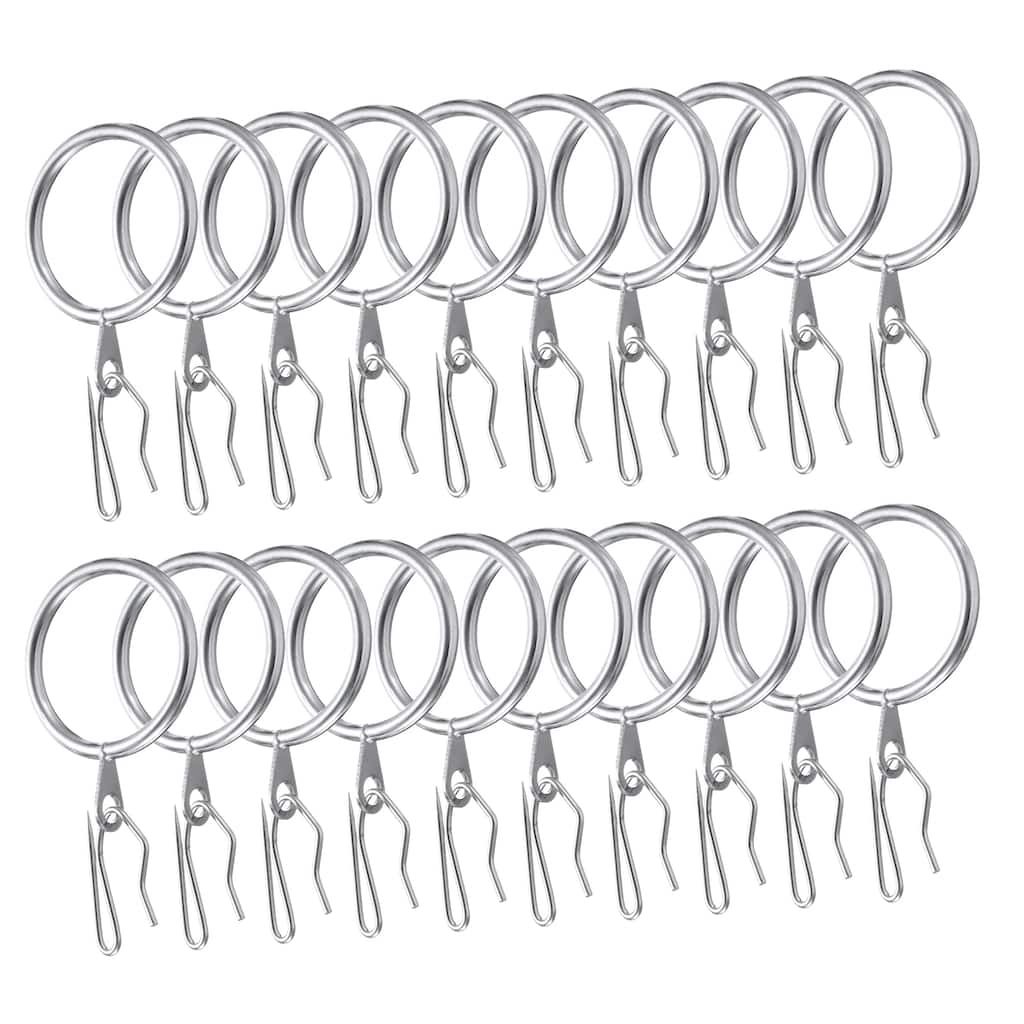28pcs Metal Curtain Hook Rings with Pin-on Hooks