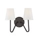 preview thumbnail 12 of 10, Meridian M90055 2 Light 11" Tall Wall Sconce Oil Rubbed Bronze
