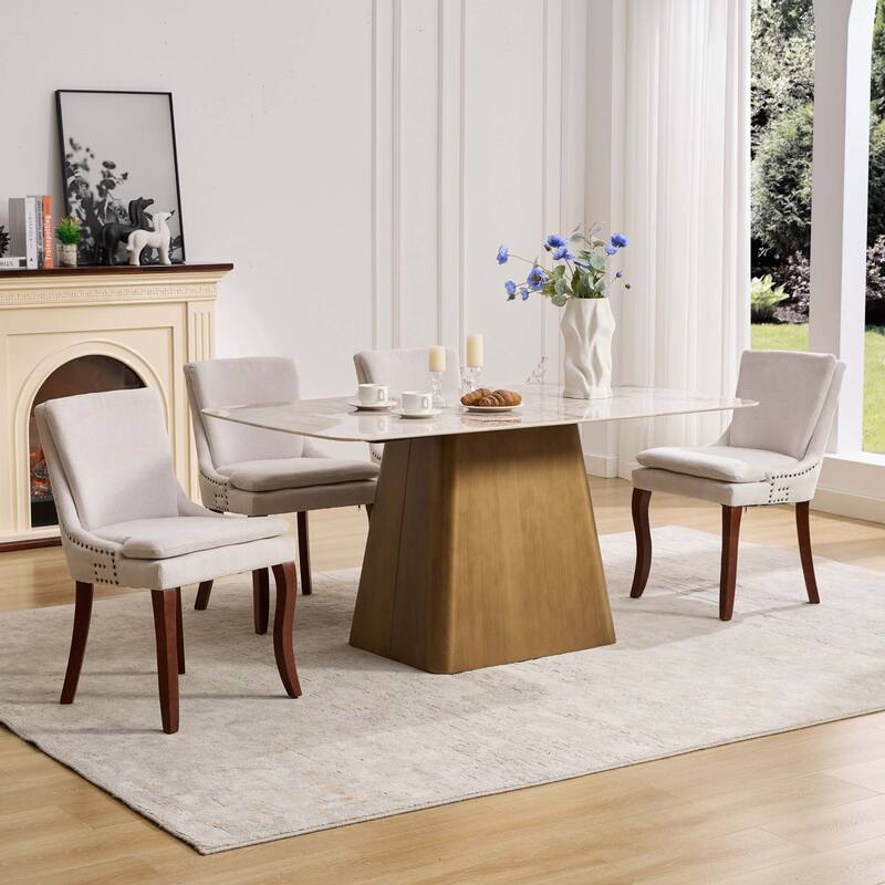 Chenille Dining Chairs Set of 2