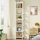 preview thumbnail 1 of 16, 78.7 Inch Extra Tall Narrow Bookshelf, 7 Tier Corner Bookcase White