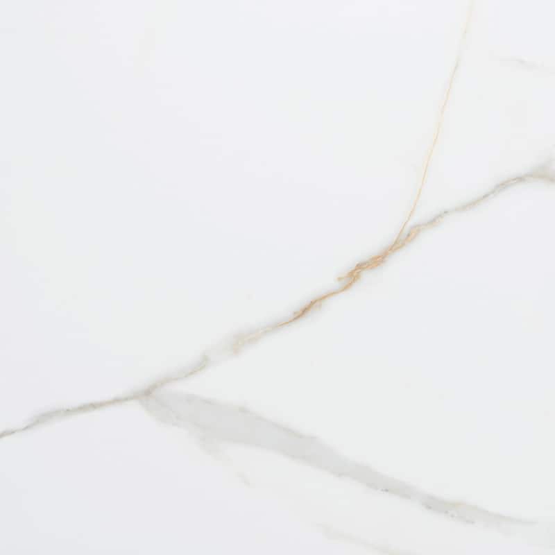 Chronos 13x13 White/ Gold Matte Marble Look Porcelain Tile - Floor, Wall - Case of 12 (15 Sq. ft.) - White