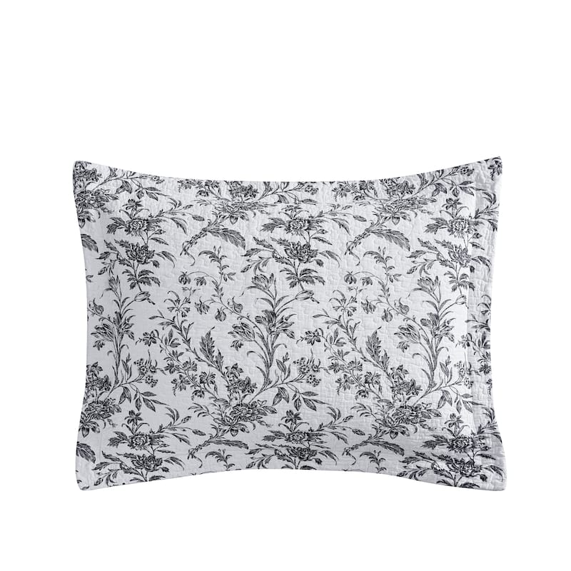 Laura Ashley Amberley Cotton Black 4 Piece Daybed Cover Set