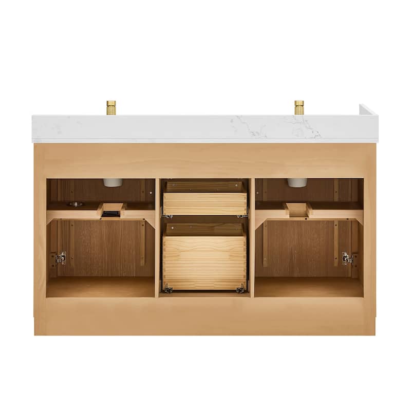 Jakarta Bath Vanity with Quartz Stone Top without Mirror