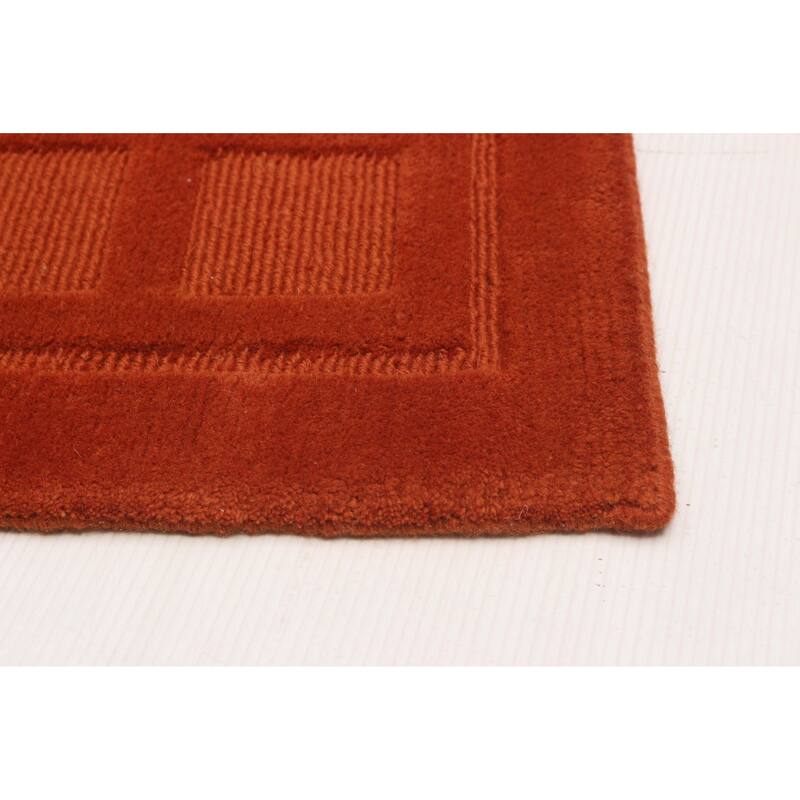 ECARPETGALLERY Hand-knotted Kathmandu Copper Wool Rug - 8'0 x 10'0
