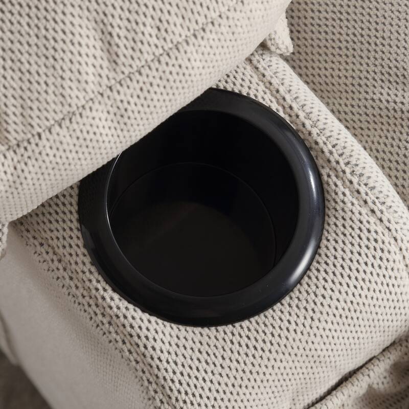 Massage Swivel Recliner Chair Sofa with USB and 2 Cup Holders & Heated