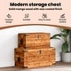 preview thumbnail 7 of 8, vidaXL Storage Chest Set 2 Pieces Rough Mango Wood - 27.6" x 13.8" x 13.8"