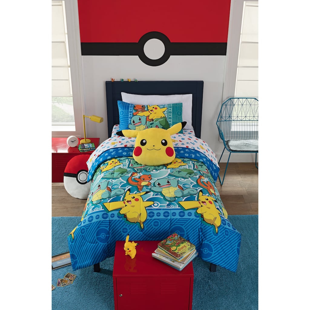 Pokemon First Starters Rotary 4-piece Twin Bed in a Bag Set