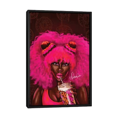 iCanvas "Dunkin Girl" by Poetically Illustrated Framed Canvas Print