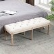 preview thumbnail 2 of 6, AOOLIVE End of Bed Bench Upholstered Entryway Bench,Beige