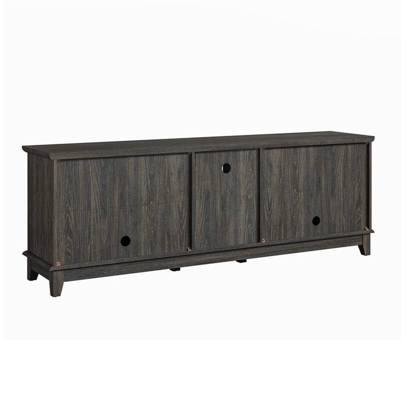 Rustic 72-Inch TV Stand with Adjustable Shelves, Hidden Storage - 72" in Width