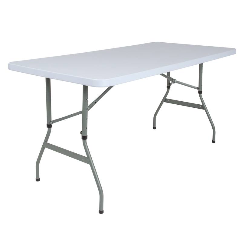 4.93-Foot Height Adjustable Plastic Folding Table - Activity Table
