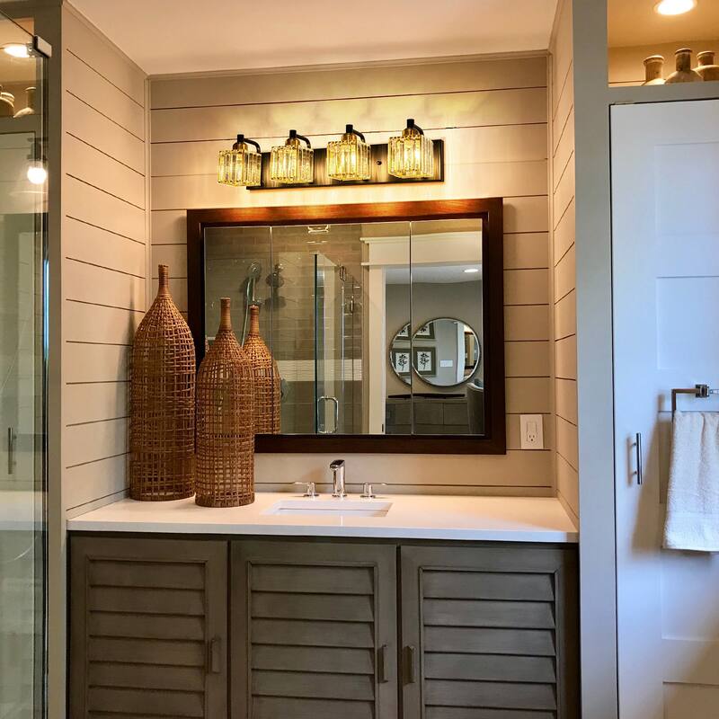 Modern 3/4/5-lights Crystal Bathroom Light Fixtures