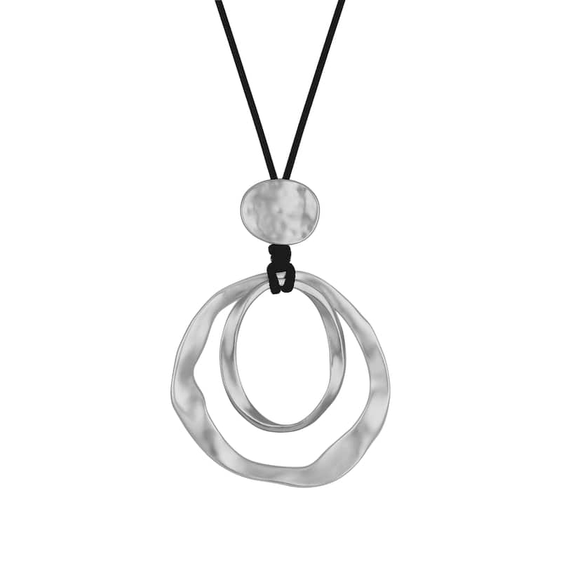 Victoria Townsend Silver Plated Large Orbital Pendant Necklace