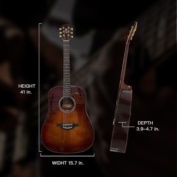 Spruce Face Single Light Round Corner Retro Colored Folk Guitar