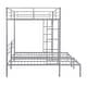 preview thumbnail 11 of 11, Full Over Twin & Twin Bunk Bed with Guardrail, MDF Shelf, Space-Saving Design, Silver