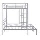 preview thumbnail 11 of 24, Full over Twin & Twin Size Bunk Bed w/Built-in Shelf, Metal Bed Frame