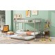 preview thumbnail 4 of 6, Silver Twin Over Twin Metal Bunk Bed with Trundle, Ladders, Easy Assembly