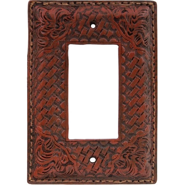 3D Western Switch Plate Resin Rocker Hardware Tan SP531 Bed Bath