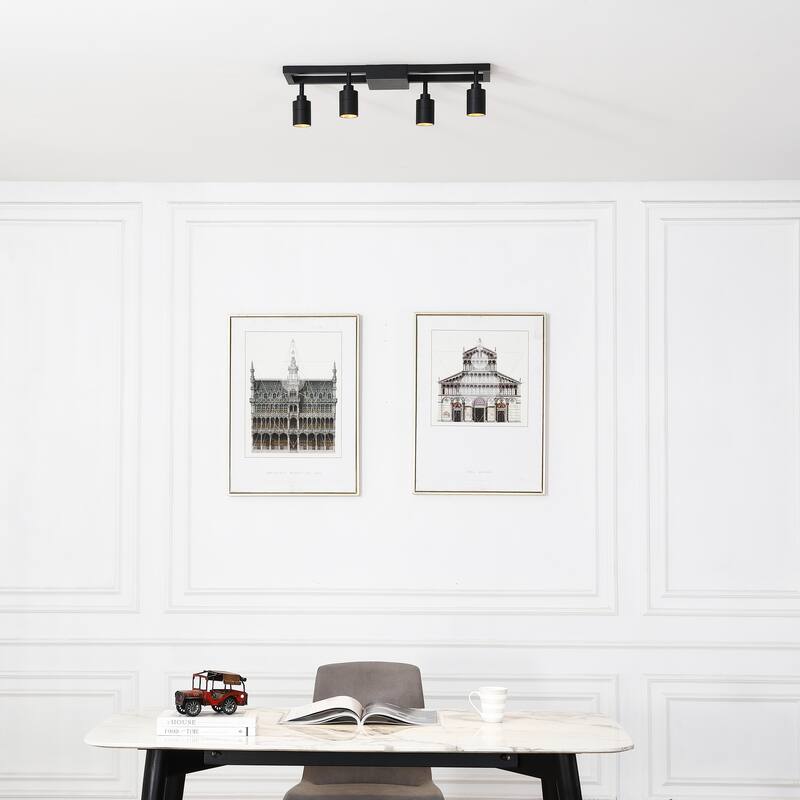 Vidalite 4 Bulb LED Sqaure Head Track - Black
