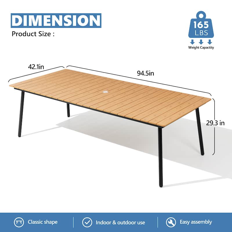 VredHom Outdoor Patio Aluminum Dining Table