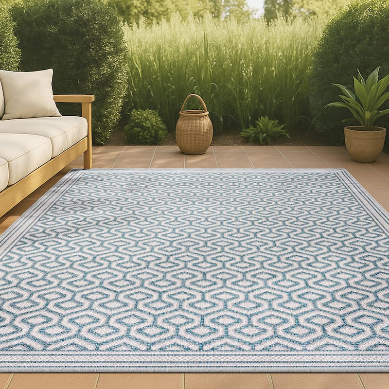 JONATHAN Y Aveiro Diamond Trellis Indoor/Outdoor Area Rug