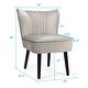 preview thumbnail 3 of 31, Costway Set of 2 Armless Accent Chair Upholstered Leisure Chair Single - 23'' x 27.5'' x 30''