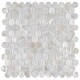 preview thumbnail 2 of 12, Merola Tile Conchella Penny White 11.25" x 1.63" Natural Seashell Mosaic Tile