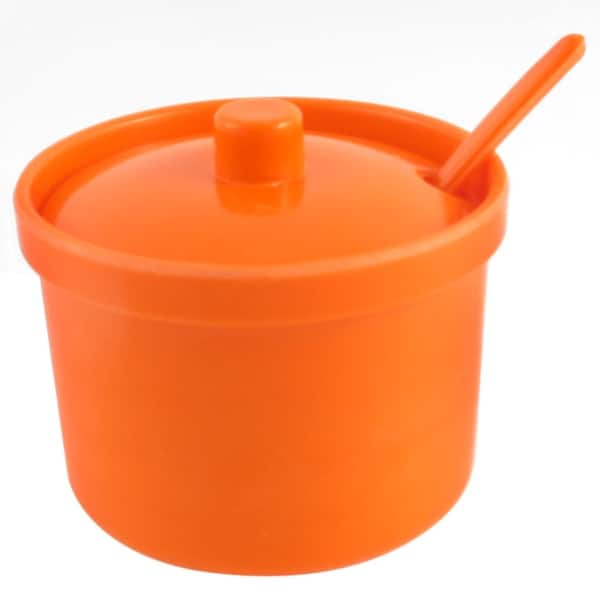 Shop Spice Salt Pepper Condiment Jar Container Orange W Spoon