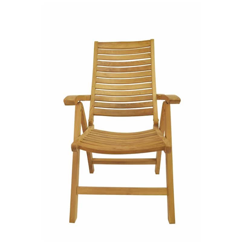 Carina Teak Outdoor Reclining Dining Chair - N/A