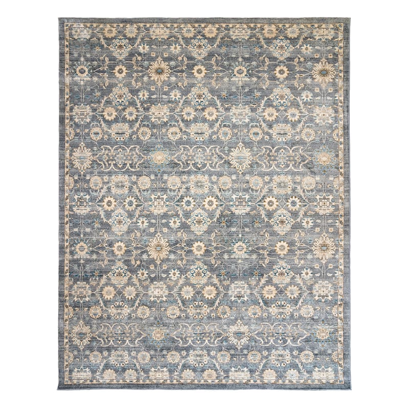 Gertmenian Hurston 3PC Traditional Medallion Area Rug Set, 2x7, 5x7, and 8x10 - 3PC Set - Dromore Grey - Runner/Rectangle