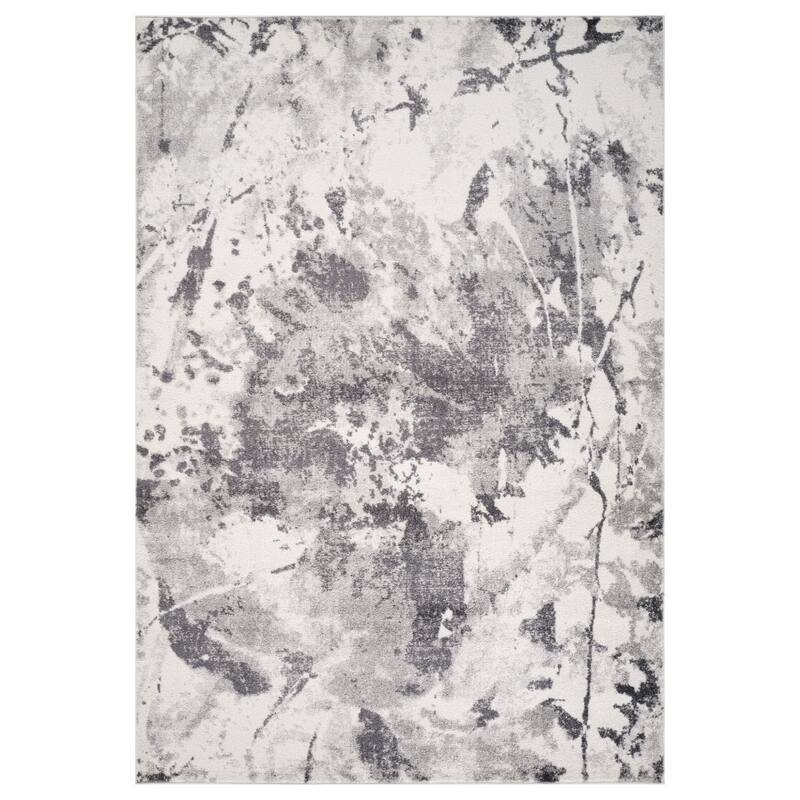 HomeRoots Abstract Modern Rectangle Area Rug