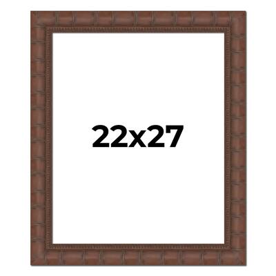 22x27 Frame Pewter Solid Wood Picture Frame Width 1.625 Inches | Interior Frame Depth 0.6875 Inches