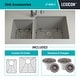 preview thumbnail 6 of 10, Lexicon Platinum Quartz 40/60 Double Bowl Kitchen Sink