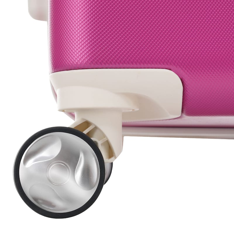 3-Piece, 28-Inch Vintage Hard-Shell Luggage Lightweight Luggage with Swivel Wheels and TSA Lock, for Boarding Travel, Pink