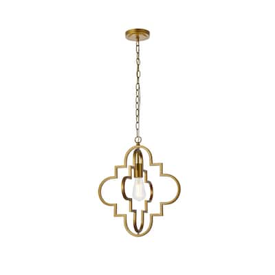 Sage 1 Light Pendant in black - 15 Inch