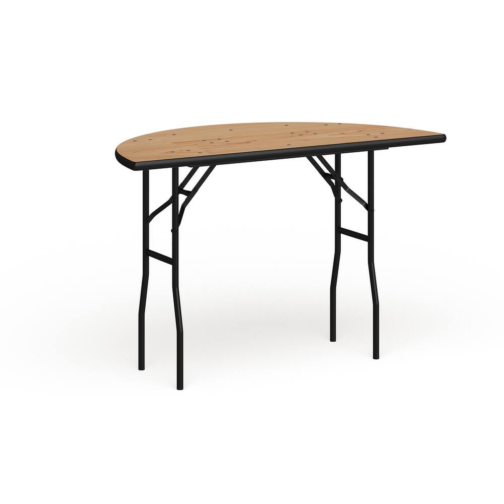48-inch Half-Round Wood Folding Banquet Table