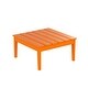 preview thumbnail 51 of 56, Laguna Poly Eco-Friendly 32-inch Square Outdoor Coffee Table Orange