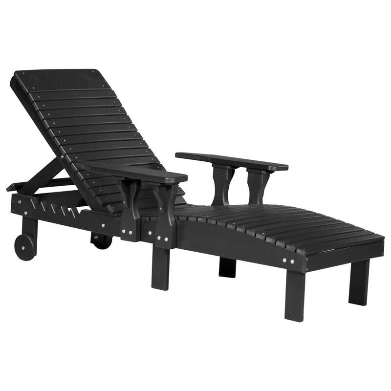 Poly Lumber Lounge Chair - Black
