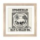 preview thumbnail 12 of 18, iCanvas "Farmhouse Grain Sack Label Pig" by Tre Sorelle Studios Natural - 16x16x1