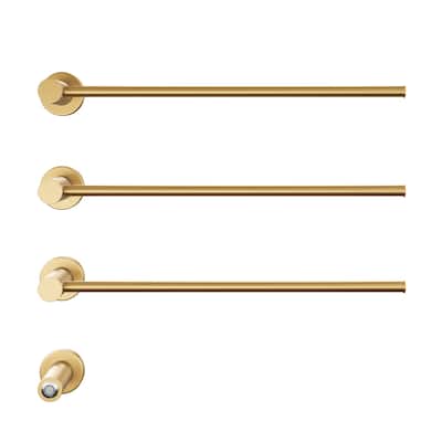 Claire 3-Bar Electric Towel Warmer In Brushed Gold - 19.69" x 40.94" x 4.45"