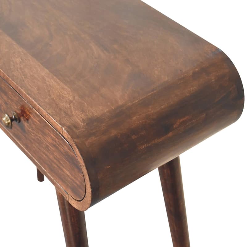 Artisan Furniture Solid Wood California Walnut Curved Edge Console Table