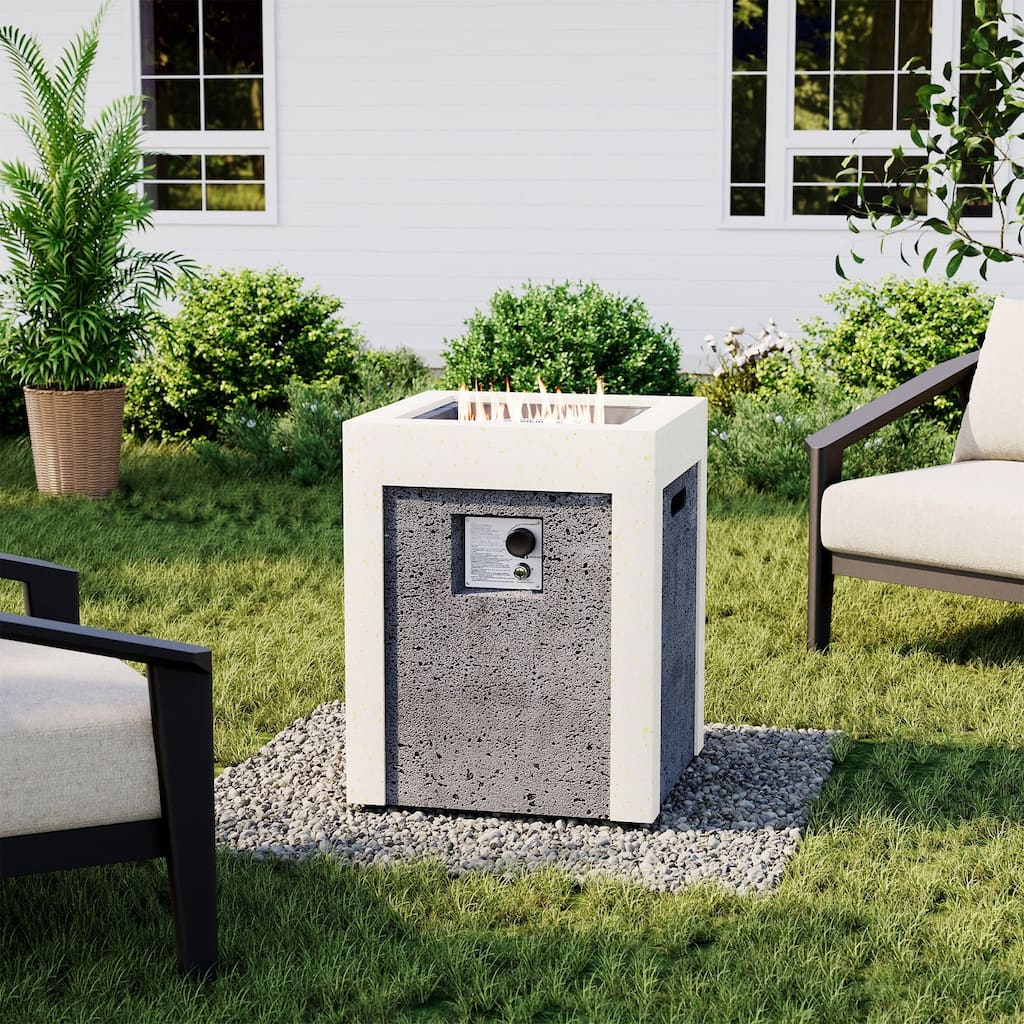 SUNBURY Morden Outdoor Concrete Propane Fire Pit Table
