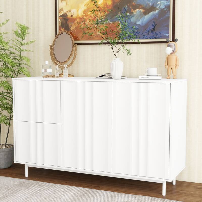 Wave pattern sideboard