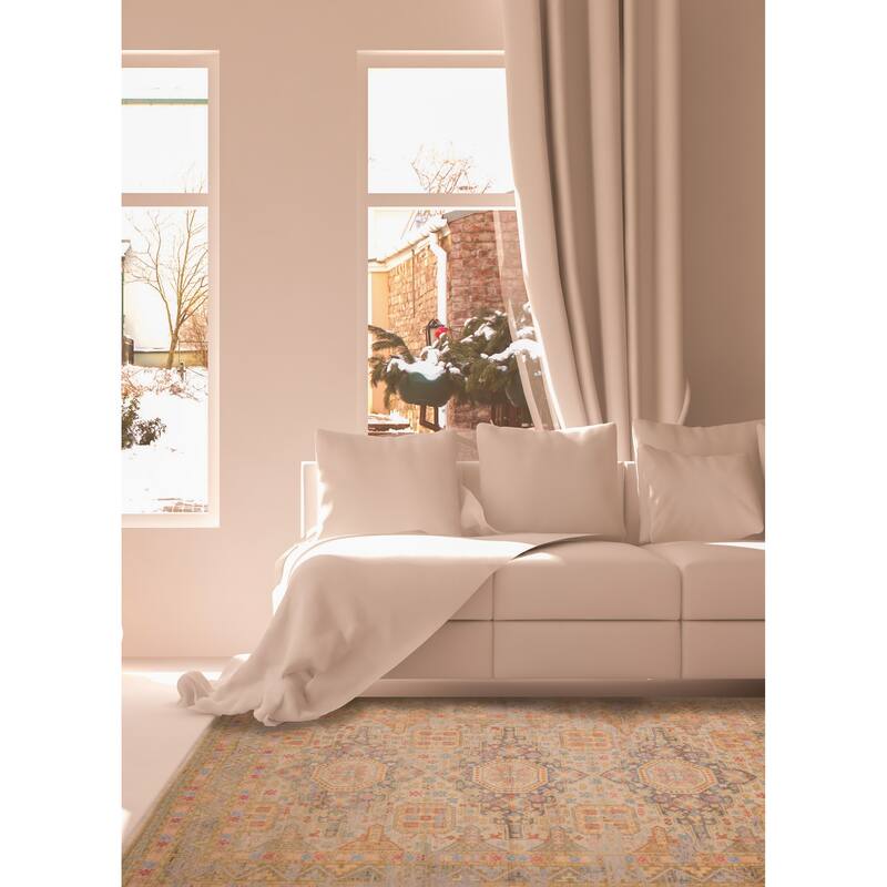 ECARPETGALLERY Hand-knotted Jules Serapi Light Grey Wool Rug - 8'1 x 9'9