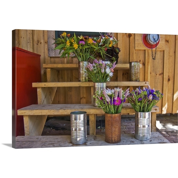 "Wildflowers for sale at farm on Martha's Vineyard, Massachusetts, USA" Canvas Wall Art