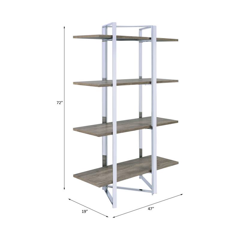 Chrome Finish Bookshelf