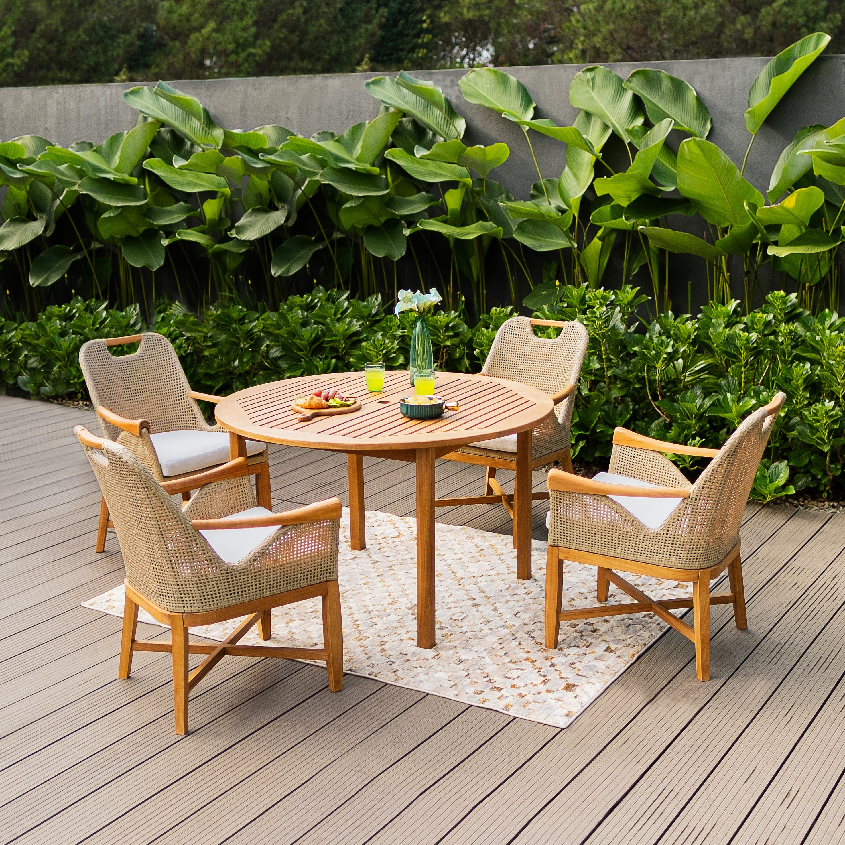 4 Teak Outdoor Dining Sets Bed Bath Beyond