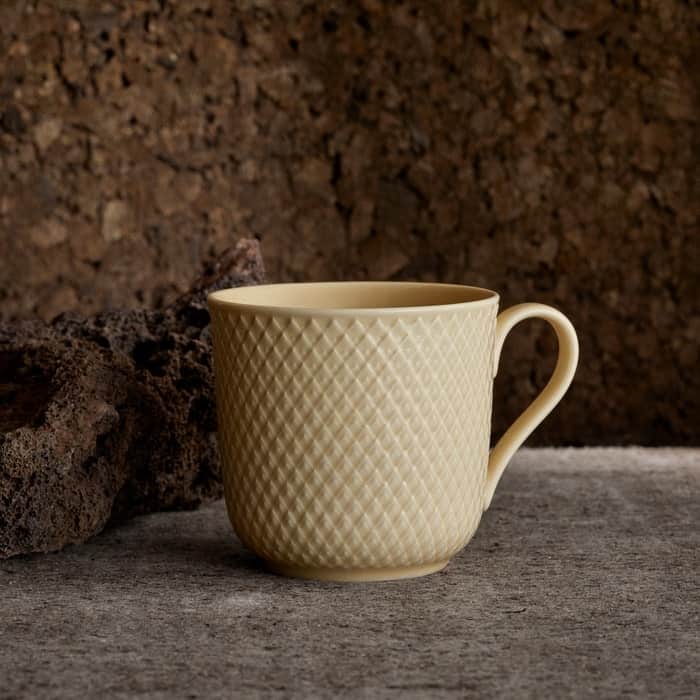 Rhombe Earth Mug With Handle Set, Marble, 4 Pcs.