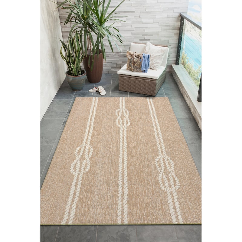 Liora Manne Capri Ropes Indoor/Outdoor Rug - 7'6" x 9'6" - Natural