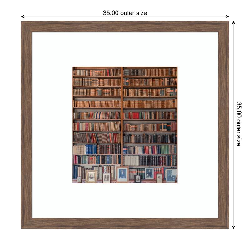 My library by Miroslaw Prybinski Wood Framed Wall Art Print